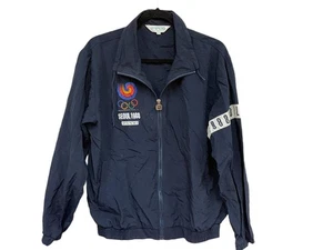 Vintage 1988 Seoul Korea Olympics Windbreaker Jacke Rapido Blau Large  - Bild 1 von 5