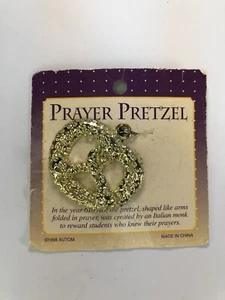 Prayer Pretzel Key Chain 1998 AUTOM - Picture 1 of 5