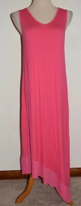 New Charlie Paige Dress Pink Asymmetrical Sleeveless V-Neck Maxi Large - Picture 1 of 3