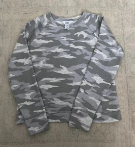 Athleta Girl Sz 12 Large Cozy Cross Your Fingers Sweatshirt Camo EUC - Picture 1 of 5