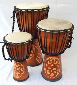 Djembe Standard linecarv, 24" tall, 12" head, NK150 - Picture 1 of 1