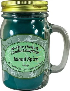 Vela Our Own Candle Company Island Spice perfumada tarro de albañil de 13 onzas - Imagen 1 de 3