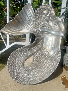 Brillante Mariposa Mermaid Metal Tray/Platter, Home Decor (Heavy), Mexico - Picture 1 of 12