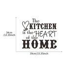 Quote The Kitchen Is The Heart Of The Home Art Decor Waterproof Wall Sticker Pvc