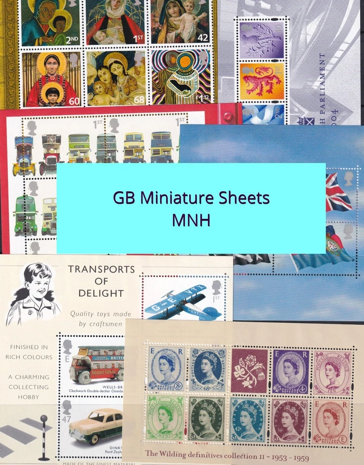 GB Decimal Miniature Sheets MNH - Select from List - Image 1 of 1