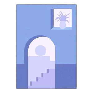 Canvas Canvas Canvas Frame Poster - Minimal Illustration Architecture A0011-D005 - Picture 1 of 19