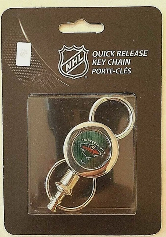 MINNESOTA WILD QUICK RELEASE VALET KEYCHAIN KEYRING NHL SOLID METAL CONSTRUCTION Cover