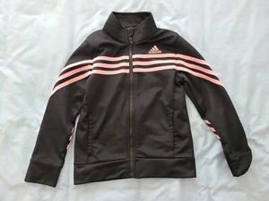 Adidas Girls Track jacket Black Size 5 Youth Kids polyester active - Picture 1 of 5