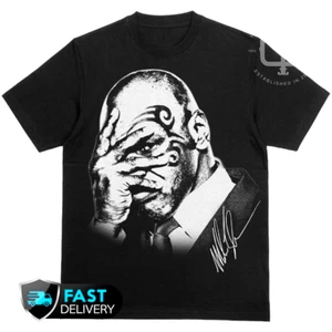 Vintage Boxing Legend Iron Mike Tyson Tattoo Face T Shirt - Picture 1 of 3
