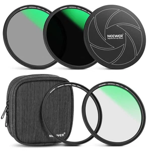 NEEWER 55mm 5-in-1 Magnetic Lens Filter Kit Neutral Density ND1000+MCUV+CPL - Picture 1 of 8