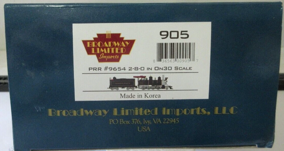 BROADWAY LIMITED 950 DCC SOUND PENNSYLVANIA 2-8-0  LOCO 9654 - Image 1 of 4