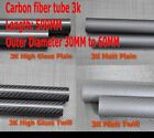 1-10 pièces tube en fibre de carbone 3k 30 mm 32 33 34 35 36 38 40 42 45 48 50 55 60 x500 mm