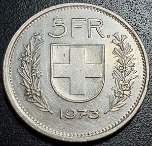 Confoederatio Helvetica 5 Franks 1973 - Swiss Coin - KM# 40a