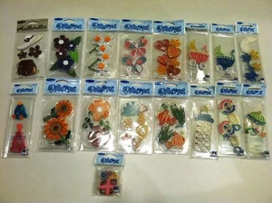 Neu 17 Jolee's Boutique Quillettes 3D Verzierungen Aufkleber Scrapbooking Posten - Bild 1 von 2