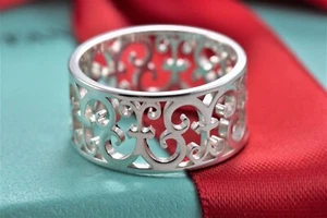 Tiffany & Co. Sterlingsilber verzauberter breiter Bandring Größe 6,5 - Bild 1 von 8