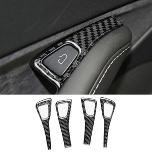 Carbon Fiber Interior Window Lift Switch Button Cover Trim For Tesla Model 3/Y - Picture 1 of 12
