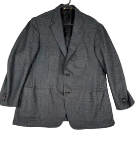 Canali Blazer Men 44 Gray Silver Label Kei Single Breast Double Vent 100% Wool - Picture 1 of 21