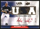 2009-10 USA Baseball National Team Jersey Autographs Red #AW Andy Wilkins /25