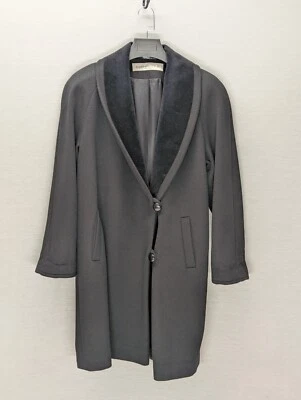 Abrigo de lana para mujer talla 10 pequeño negro solapa 100 % lana clásico Evan Picone Foto 1 de 4