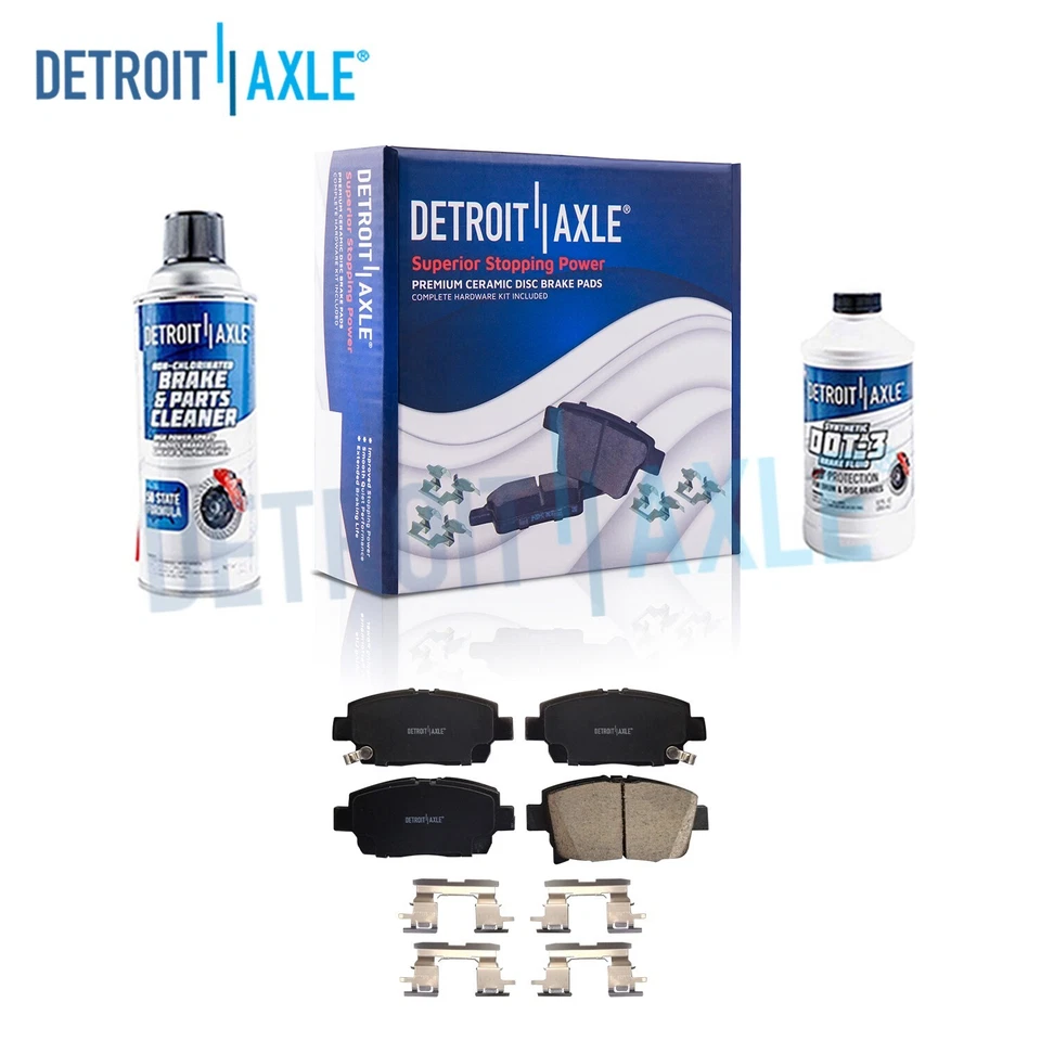 Pastillas de freno delanteras premium de cerámica + herrajes para tambor trasero Scion xA xB 2005 2006 Foto 1 de 4