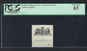 Canada Die Proof Supported royal Arms used on 1-2 Dollars 1839-51 PS1842-1843 - Picture 1 of 2