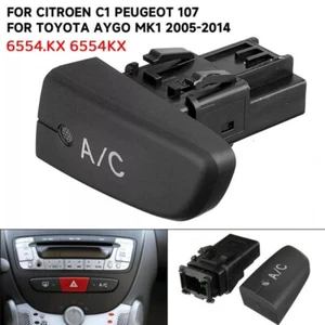 A/C Air Control Switch Button For Toyota Aygo Mk1 Citroen C1 Peugeot 107 6554 KX - Picture 1 of 16