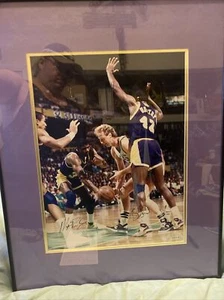 Larry Bird / Magic Johnson Signed Autographed  COA Upper Deck UDA Framed 22x28 - Picture 1 of 5