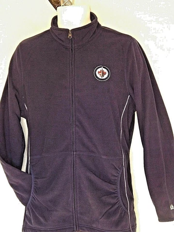 Women's Jacket Winnipeg Jets Fleece Zip up Size Large NEW Majestic NHL Coat Cover