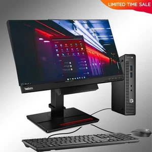 HP Micro Desktop Computer PC i5, Up to 32GB RAM 1TB SSD,24" LCD Opt, Win 10/11 - Picture 1 of 7