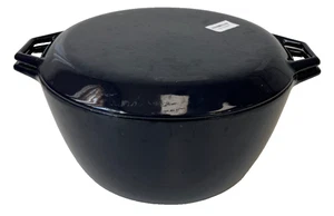 Vintage, AGA, Gusseisen, Auflaufform mit Pfannendeckel, blau - Bild 1 von 11