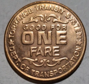 Torrance, California - Token de tránsito de una tarifa Torrance System CA 915 A - Imagen 1 de 2