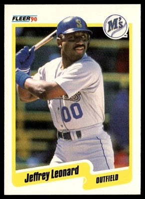 1990 Fleer Jeffrey Leonard Seattle Mariners #519 - Image 1 of 2