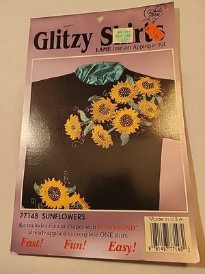 Kit de apliques para planchar camisas brillantes #77148 nuevos girasoles otoño artesanía abuela núcleo Foto 1 de 4
