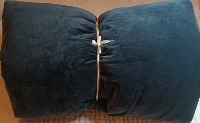 Pottery Barn Velvet Tufted Comforter Queen Blue - Image 1 of 4