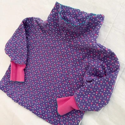 Corazones vintage Gymboree cuello alto niñas X-pequeños ver medidas púrpura rosa Foto 1 de 4