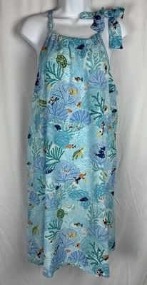 Tori Richard Aulani Disney Mickey Goofy Chip Dale Sea Diving Sundress Sz XL USA - Image 1 of 4