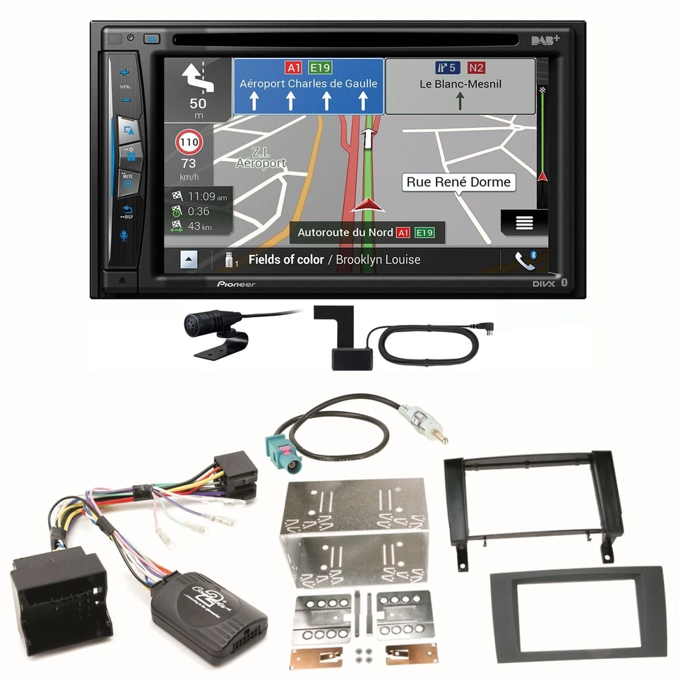 Pioneer AVIC-Z730DAB Navigation Bluetooth CD MP3 Einbauset für Mercedes SLK R171 - Bild 1 von 1