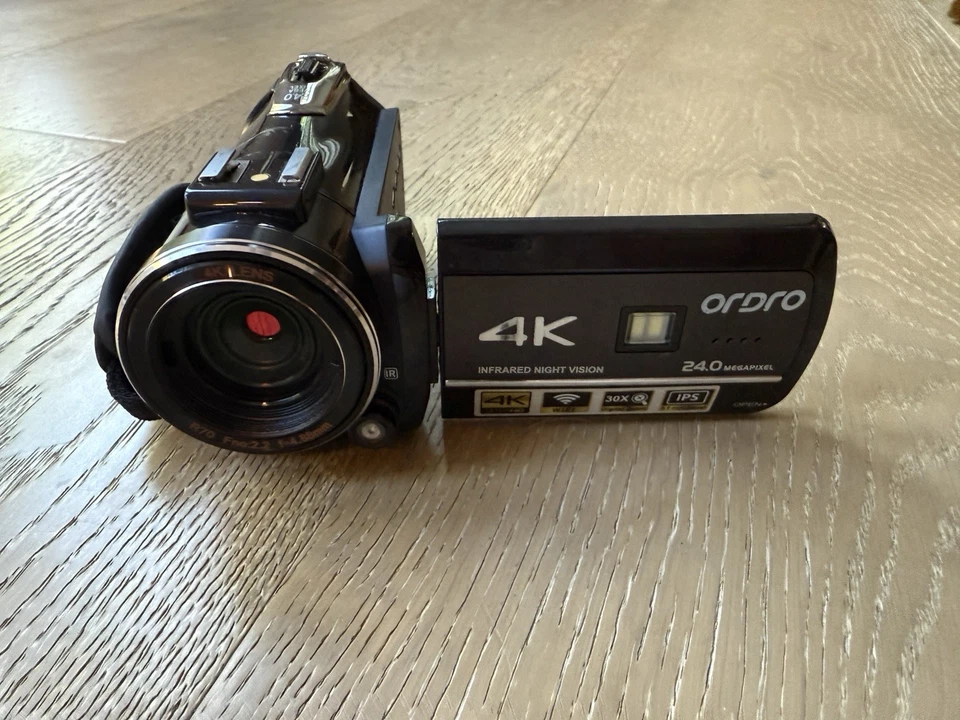 ordro 4k camcorder Needs Repair 24 Megapixel Infrared Night Vision 2560XI440 30 - Image 1 of 4