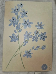 Sympathy Card with Blue Flowers – Peace & Comfort in Time of Sorrow” - Picture 1 of 2