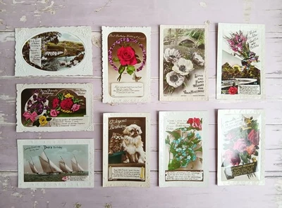 A Beautiful Collection Of Vintage Postcards. Birthday Postcards. Collectable. - Image 1 of 4