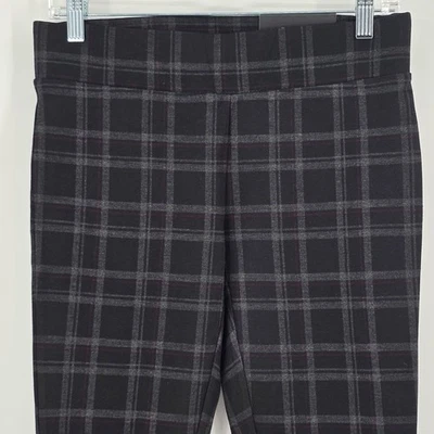 NUEVO Legging Ann Taylor Factory Ponte Para Mujer S Negro y Gris Cuadros Foto 1 de 4