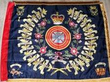 The Duke Of Edinburghs Royal Regiment 1st battalion Regimental colours flag.