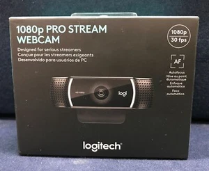 Logitech 1080p Pro Stream Webcam 30 fps HD Video Streaming BRAND NEW SEALED - Picture 1 of 5