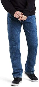 Men's Levi's 505 W33 L34 Regular Straight Fit Medium Blue Denim Jeans - Photo 1/2
