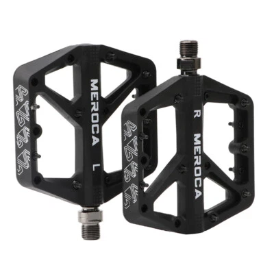Pedales planos de bicicleta de carretera Meroca Nylon MTB - Cojinete sellado Pedales planos de bicicleta para 9/16" Foto 1 de 4