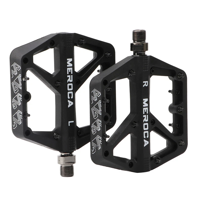 Pedales planos de bicicleta de carretera Meroca Nylon MTB - Cojinete sellado Pedales planos de bicicleta para 9/16" Foto 1 de 4