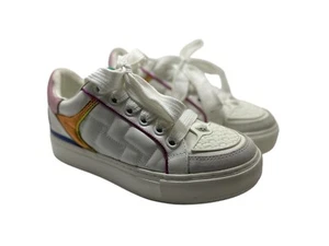 Damen Kurt Geiger London Weiß & Metallic Leder Plateau Sneaker Gr. 40,5 - Bild 1 von 9