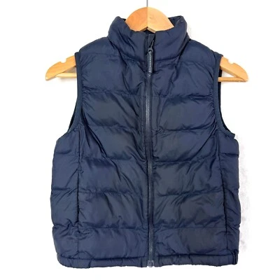 Uniqlo Niños Puffer Ligero Cremallera Completa Nylon Chaleco Chaqueta Niña Niño Talla 5 6 Azul Foto 1 de 4