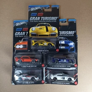 2024 Hot Wheels Gran Turismo Set Of 5 Supra, Mustang, Nissan GTR, Porsche, BMW - Picture 1 of 1