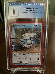 MetaZoo Wilderness CGC 9 Old Man Winter Holo 1st Edition 18/165 - Picture 1 of 3